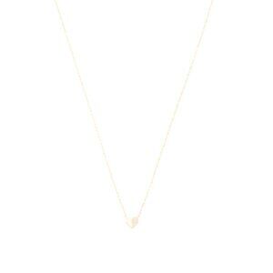 GEMOLIO Gold/Diamond 14kt Gold Diamond Petite Heart Necklace